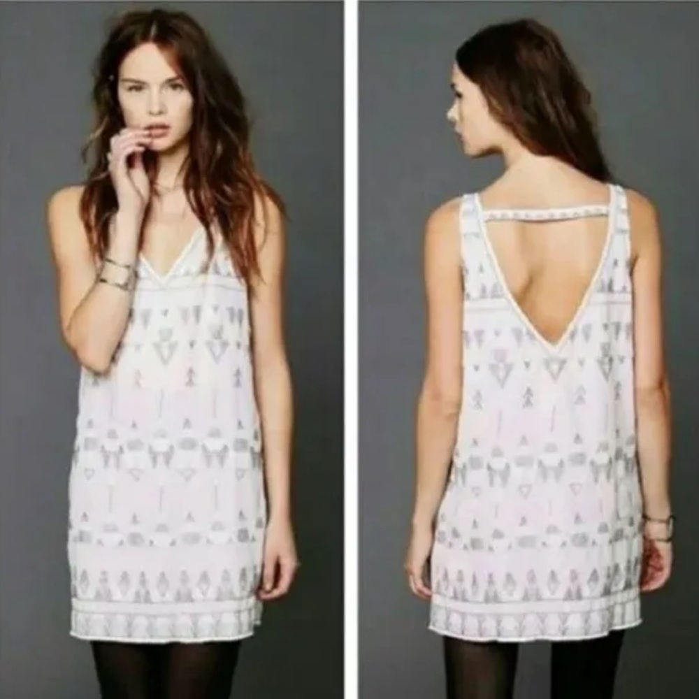 Free People Frances Bean Beaded Shift Dress—S